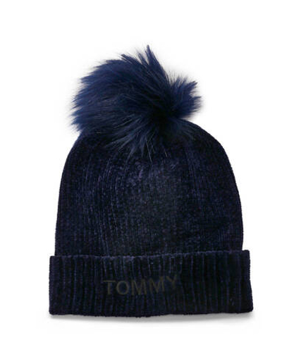 шапка girls youth Tommy Hilfiger - темно-синий(AW0AW13446)