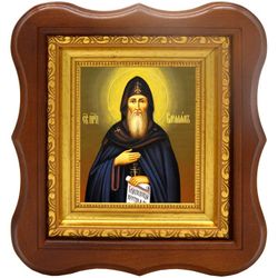 Варлаам Пинежский, Важский, Шенкурский, преподобный. Икона на холсте.