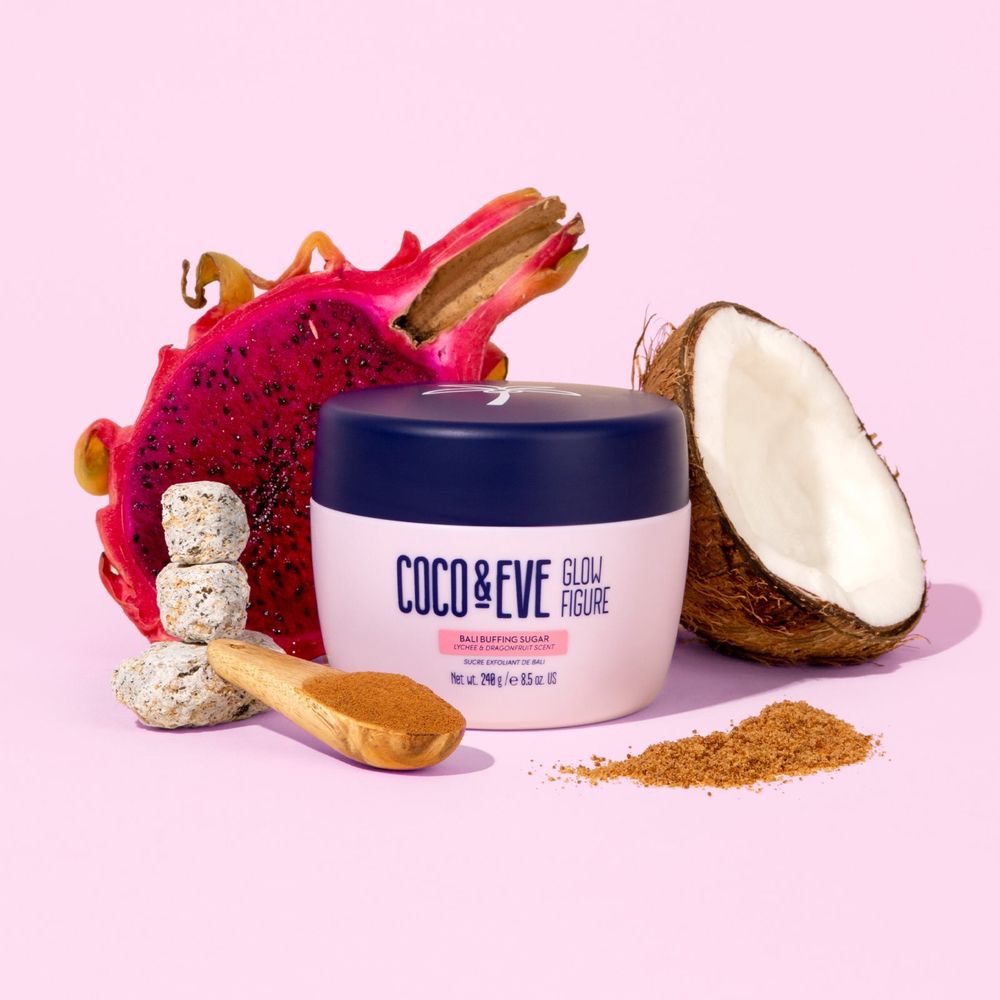 Coco & Eve Glow Figure Bali Buffing Sugar - смягчающий сахарный скраб /   240  g  / GTIN 8886482910158