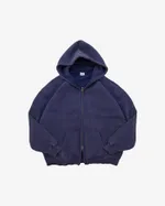 Худи БИЧ вареный Zip Слива ретро-синий