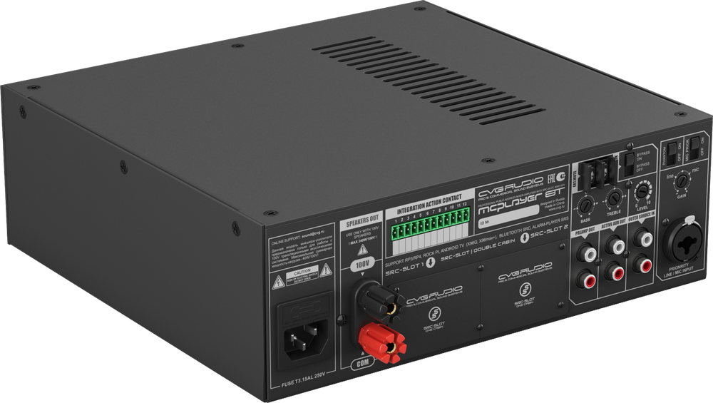 CVGAUDIO MCplayer-8T Профессиональный микшер-усилитель 80W/100V