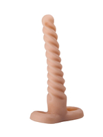 Спиралевидный телесный плаг - 15 см. (Цвет: телесный)