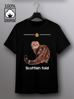 Футболка шотландская вислоухая кошка