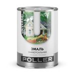 Эмаль универсальная Poller алкидная, глянцевая 2л, серебристо-серая RAL 7001