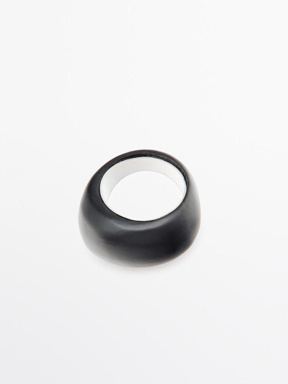 Massimo Dutti Деревянное кольцо, черный