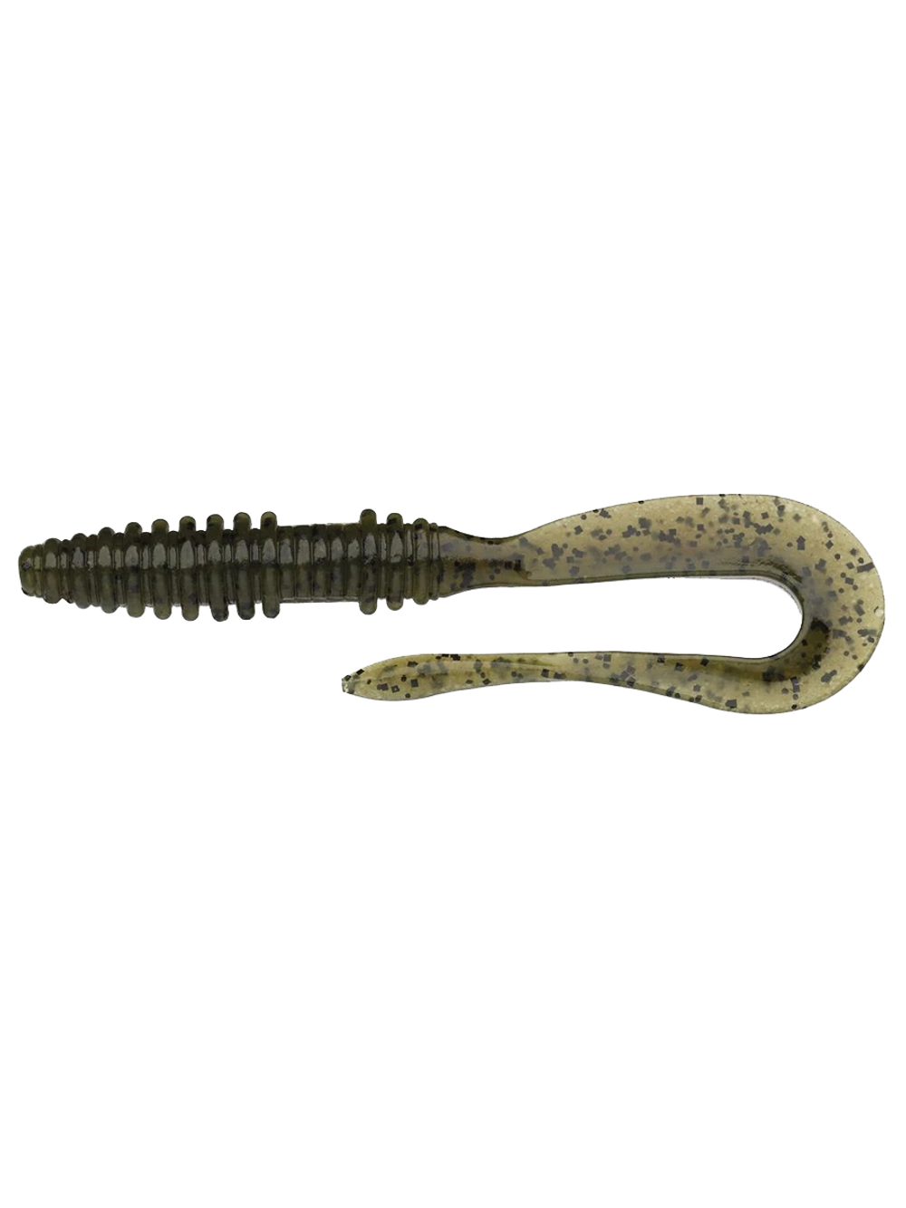 Приманка силиконовая Keitech Mad Wag Mini 2.5" #101 Green Pumpkin PP., 3 упаковки по 12 штук