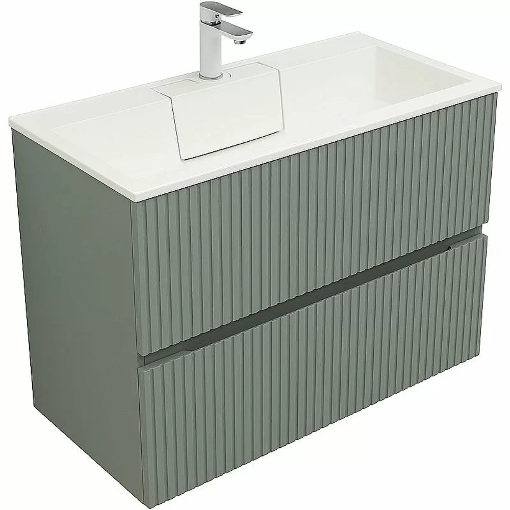 Тумба с раковиной Aquanet Джейн 100 313320 мисти грин