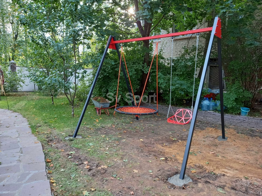 Монтаж уличных качелей Sv Sport
