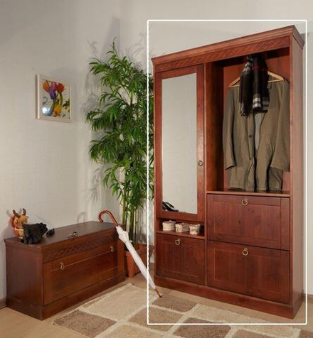 арт. 8107 Шкаф Дания для прихожей комбинированный Ш1150хГ360хВ1940