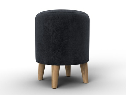 Пуф 002, TOWER 11 темно-серый, Велюр, 132356