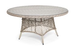 "Эспрессо" плетеный круглый стол, диаметр 150 см, цвет бежевый