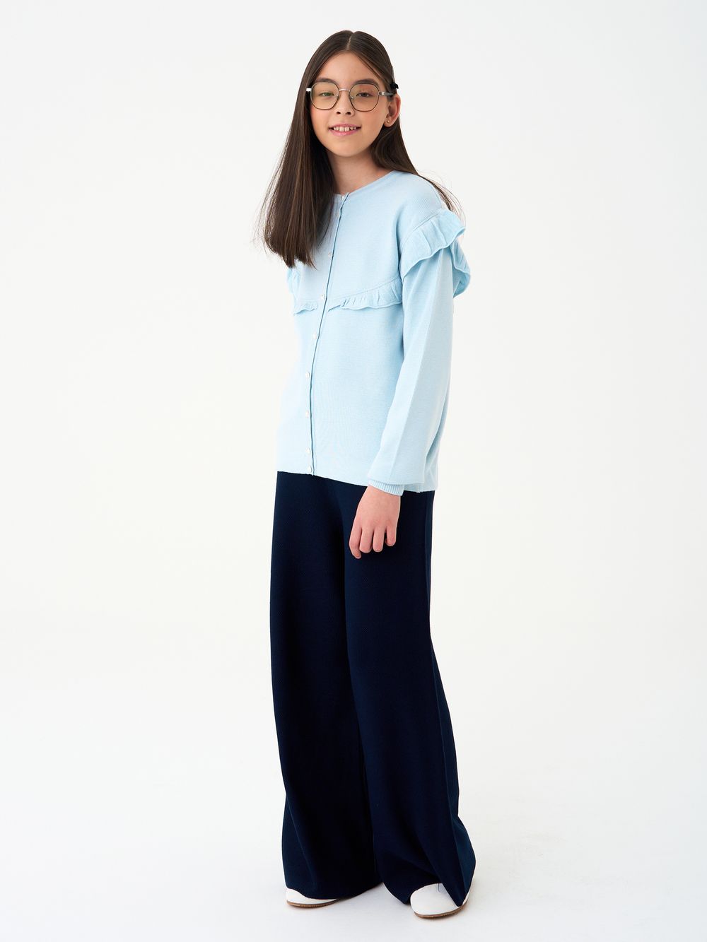 Кардиган для девочки AT1423 голубой