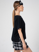 Уютный пижамный комплект с маской (Размер: M) (Цвет: серый)