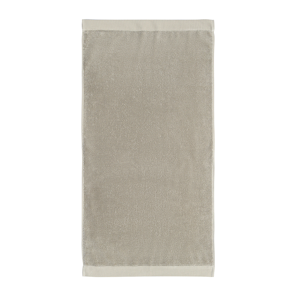 Полотенце для рук бежево-серого цвета из коллекции essential, 50х90 см