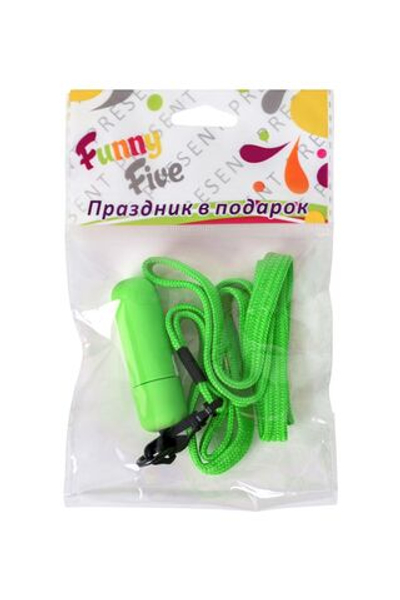 Зеленая вибропуля на ремешке - 5,5 см. (Цвет: зеленый)