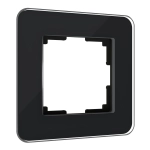 Рамка из стекла на 1 пост Elite черный W0012448