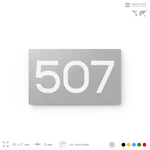 Номер на дверь 507, табличка на дверь для офиса, квартиры, кабинета, аудитории, склада, серая 120х70 мм, Айдентика Технолоджи