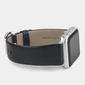 Ремешок для Apple Watch 44/45/46 mm из кожи теленка, черного цвета