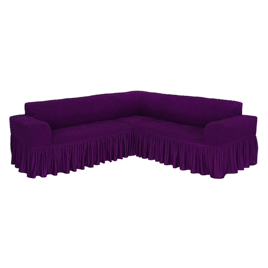 Чехол на угловой диван, цвет Фиолетовый
