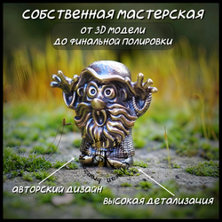 Темлячная бусина "Лесовик" для ножей , латунь