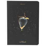 Блокнот с резинкой без линовки 96 л., А5 (145х203 мм), твердая обложка с фольгой, BRAUBERG, "Strawberry", 113735