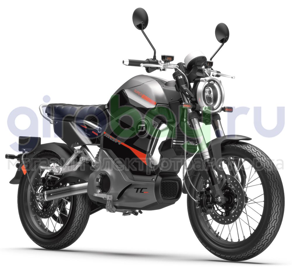 Электромотоцикл WHITE SIBERIA SUPER SOCO TC MAX (Черный-красный) Электромотоцикл WHITE SIBERIA SUPER SOCO TC MAX (Черный-красный) фото №1