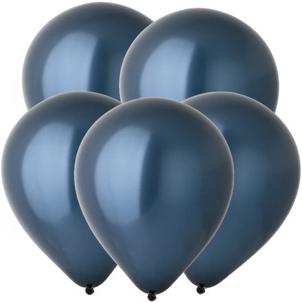 Шары "Тёмно-синие металлик" 35 см (летают от 3-х дней)