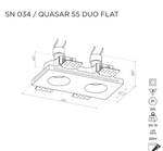 Светильник гипсовый встраиваемый Stellanova Quasar 55 DUO FLAT SN034 200х100х40мм со светодиодной лампой GU10 MR16 2x7W 2800K Ra>80