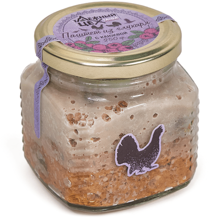 Паштет из мяса глухаря с клюквой  250г.