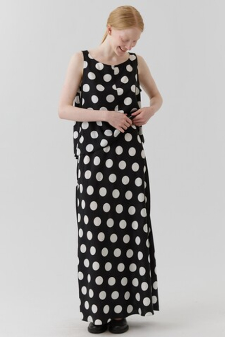 Топ черный в горох