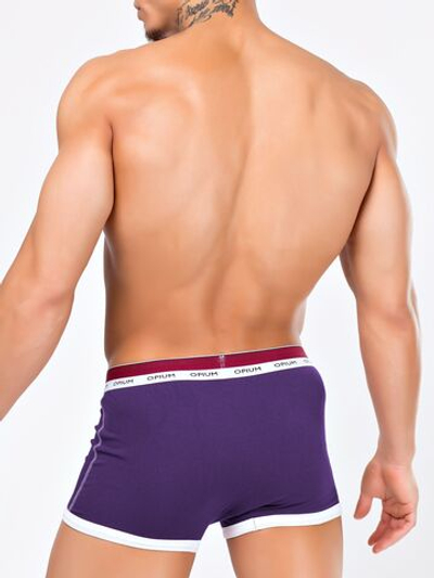 Яркие мужские боксеры с контрастным кантом (Размер: M) (Цвет: фиолетовый)