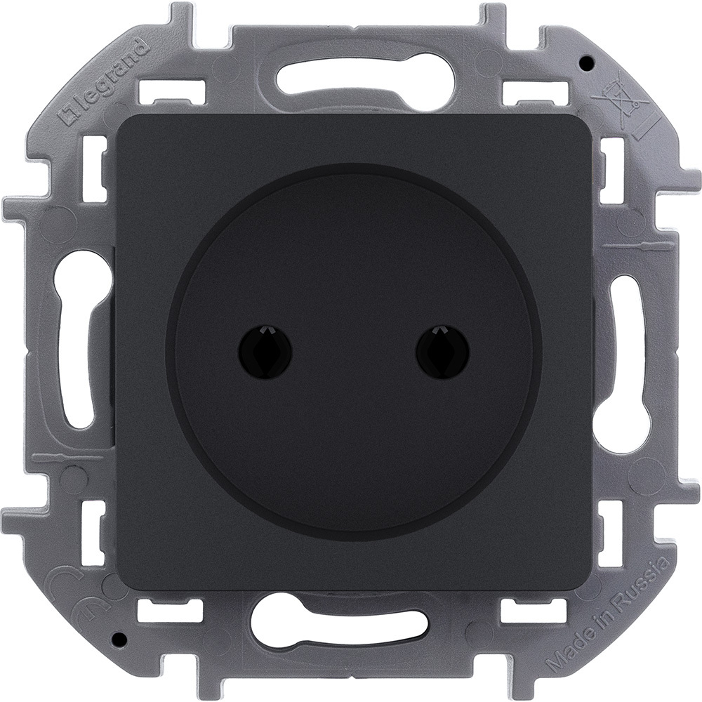 Розетка без заземления без шторок 16А 250В антрацит Inspiria Legrand