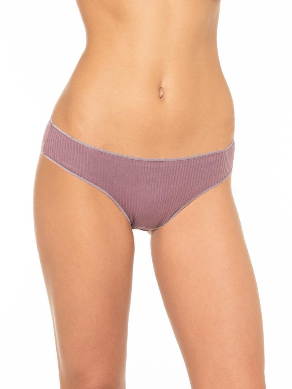 Классические трусики-слипы в рубчик (Размер: S) (Цвет: бордовый)