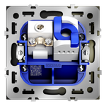 Розетка телевизионная встраиваемая VOLTUM S70 TV+RJ45 кат. 6, (шелк)