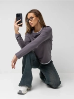 Лонгслив двойной базовый