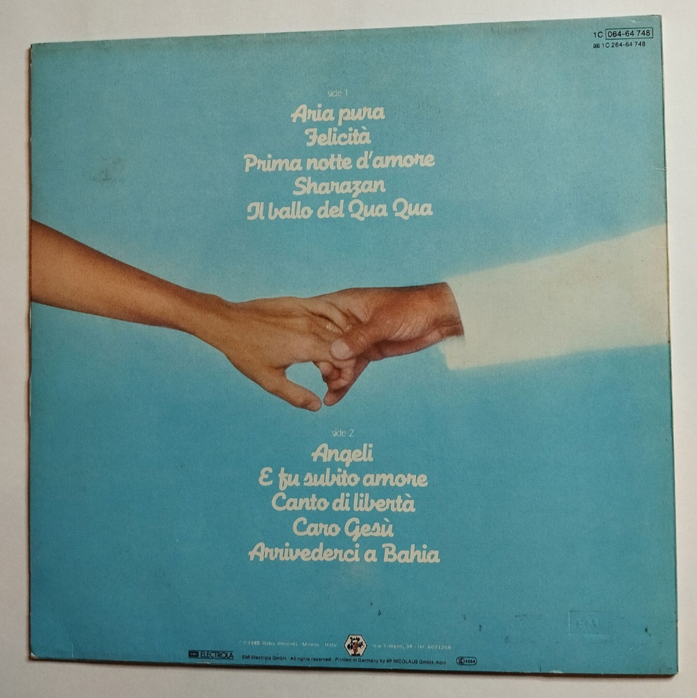 Винтажная виниловая пластинка LP Al Bano and Romina Power Felicita (Germany 1982)
