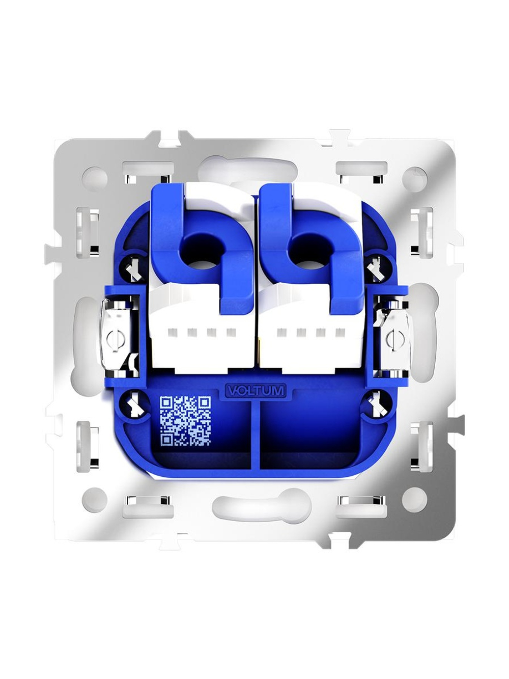 Розетка компьютерная 2-м СП S70 RJ45 + RJ45 кат.6 механизм бел. глянцевый Voltum VLS060201
