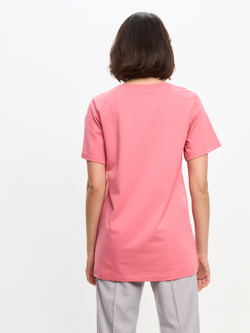 Футболка розового цвета из хлопка One