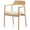 Стул Alocs из бежевой синели из массива дуба с натуральной отделкой FSC Mix Credit (съемный чехол)