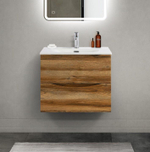 Тумба с раковиной подвесная BelBagno MARINO-CER-MINI-600-2C-SO-RR-P Rovere Rustico, раковина белая BB-8099-3-60