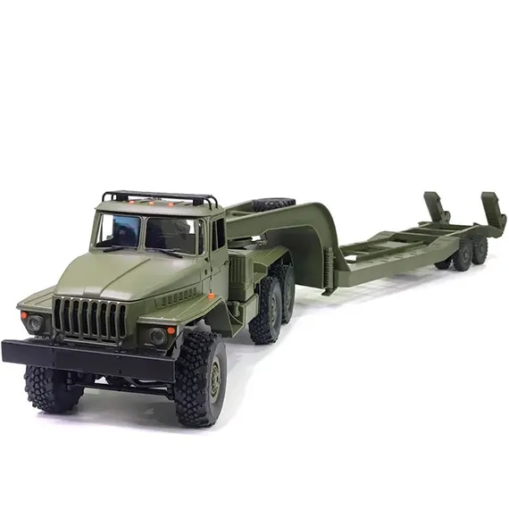 Радиоуправляемая машина WPL военный грузовик B-36 с тралом (зеленый) 6WD 2.4G 1/16 RTR