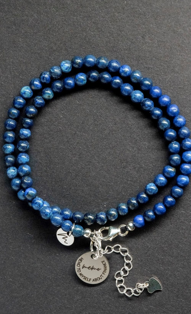 ХХХ Браслет "Memo about Wealth" двойной из природного лазурита