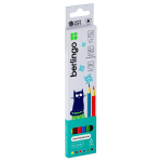 Карандаши цветные 6цв. трехгранные "SuperSoft. Жил-был кот" (Berlingo)