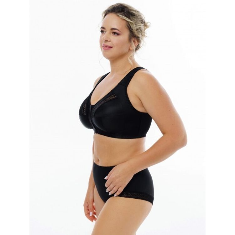Бюстгальтер Sermija мягкая чаша с застежкой спереди (черный)