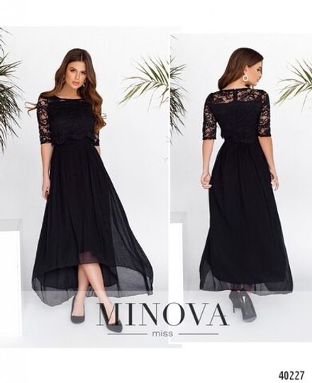 Платье 2104-черный Minova Фото 1