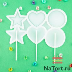 Силиконовая форма для леденцов «Погремушки ассорти 3 фигуры»