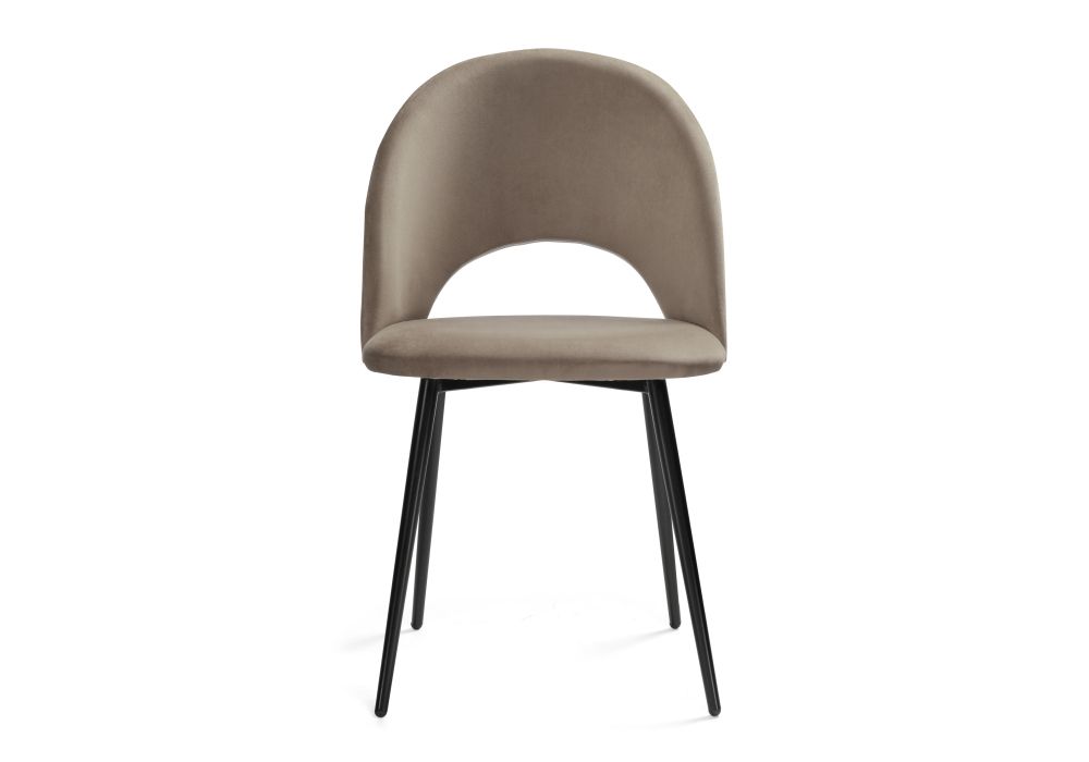 Стул на металлокаркасе Ирре светло-коричневый / черный глянец