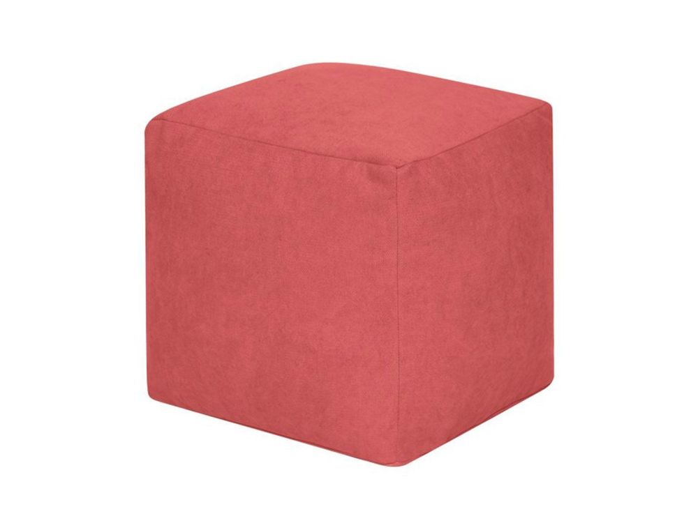 Пуф Куб велюр коралловый