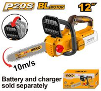 Цепная аккумуляторная пила 20В, BL 300 мм (12") без АКБ и ЗУ INGCO CGSLI20126 INDUSTRIAL