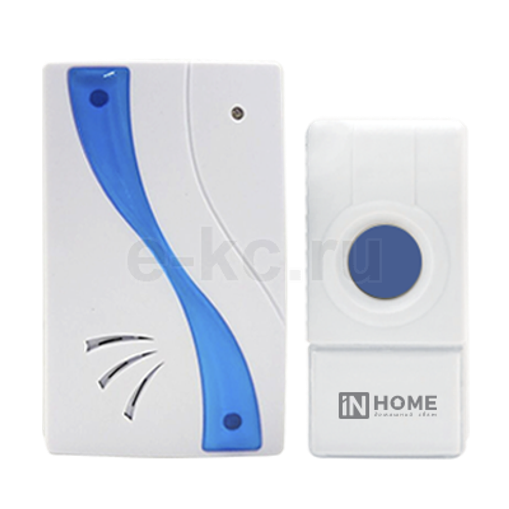 Звонок беспроводной 3Б-8 32 мел 120 м с кнопкой IP44 IN HOME